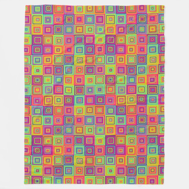 Cobertor De Velo Padrão de Quadrados (Frente)