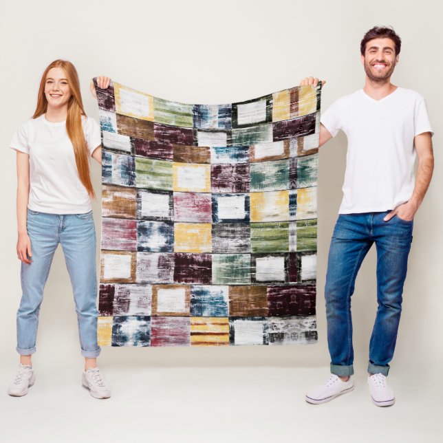 Cobertor De Velo Padrão de quadrados coloridos (In Situ)