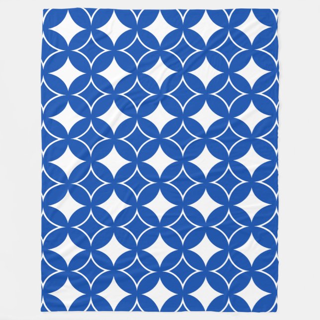 Cobertor De Velo Padrão de remessa azul e branco (Frente)