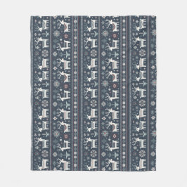 Cobertor De Velo Padrão de Retrô Nórdico