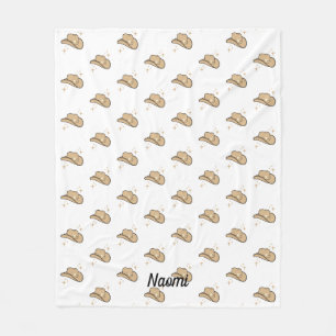 Cobertor De Velo Padrão de Rodeio de Garota Branca Personalizada