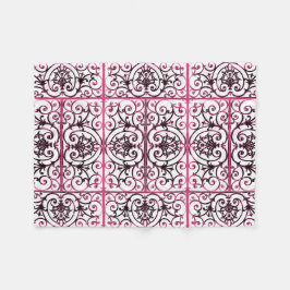 Cobertor De Velo Padrão de rolagem Fuchsia