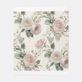 Cobertor De Velo Padrão de Rosas florescente