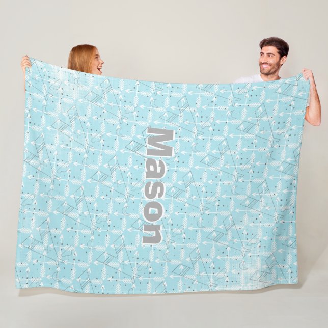 Cobertor De Velo Padrão de setas modernas do Boy Room Personalizado (In Situ)