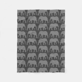 Cobertor De Velo Padrão de Silhouettes de Elefante Africano