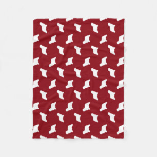 Cobertor De Velo Padrão de Silhuetas de Cachorro Komondor Vermelho