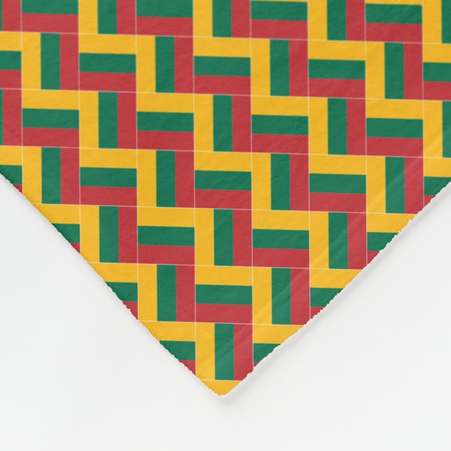 Cobertor De Velo Padrão de Sinalizador de Patchwork Lituânia (Quina)