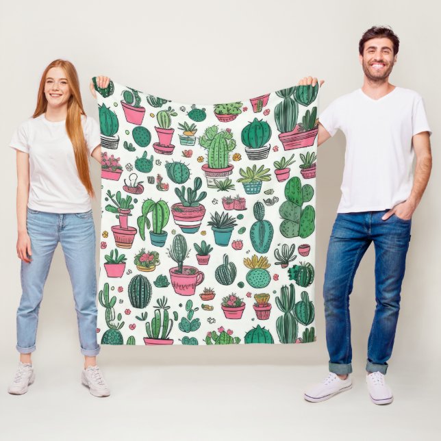Cobertor De Velo Padrão de Suculência do Cactus (In Situ)