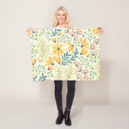 Cobertor De Velo Padrão de superfície floral - Papel de parede Abst