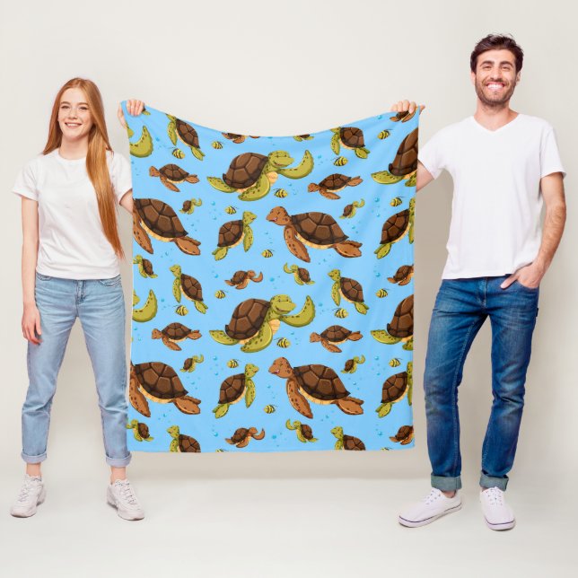 Cobertor De Velo Padrão de Tartaruga do Mar (In Situ)