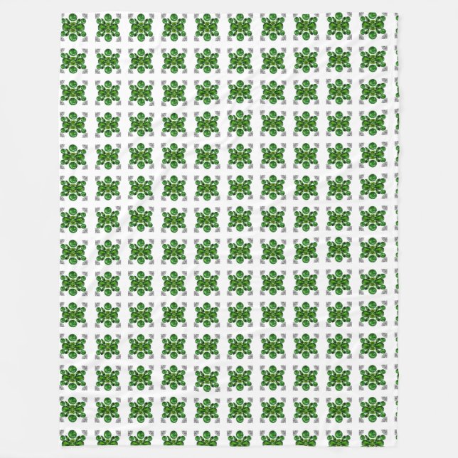 Cobertor De Velo Padrão de Tartaruga Verde (Frente)