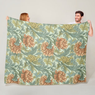 Cobertor De Velo Padrão de Trendy trabalho de arte floral retrô par