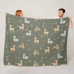 Cobertor De Velo Padrão de Veado de Natal sem Olhos