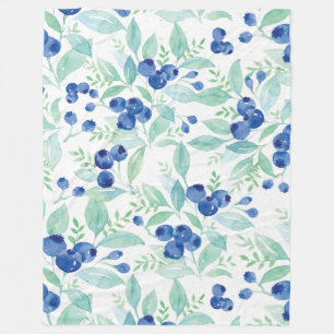 Cobertor De Velo Padrão de Verão Rustic Blueberry Berry