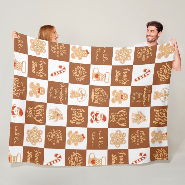 Cobertor De Velo Padrão de Verificação de Biscoitos de Gingerpão (In Situ)