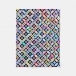 Cobertor De Velo Padrão de Vidro Colorido de Abstrato com Elegante