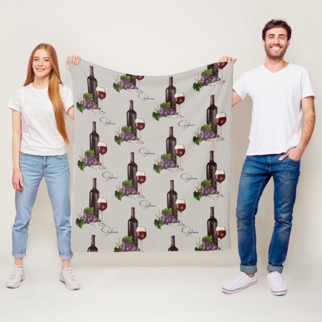 Cobertor De Velo Padrão de vinho tinto personalizado (In Situ)