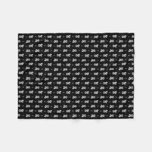 Cobertor De Velo Padrão de Violino - Preto e Branco
