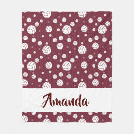 Cobertor De Velo Padrão de Voleibol do Maroon Chevron