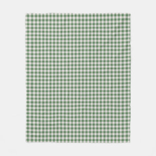 Cobertor De Velo Padrão de Xadrez Gingham na Retro Cute   Verde de 