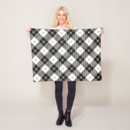 Cobertor De Velo Padrão de Xadrez Preta do Lumberjack