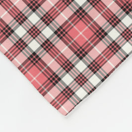 Cobertor De Velo Padrão de Xadrez rosa-coral, preto e branco