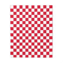 Padrão de Xadrez Vermelho e Branco
