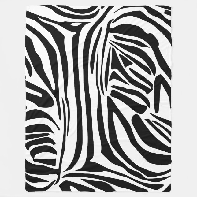 Cobertor De Velo Padrão de zebra (Frente)
