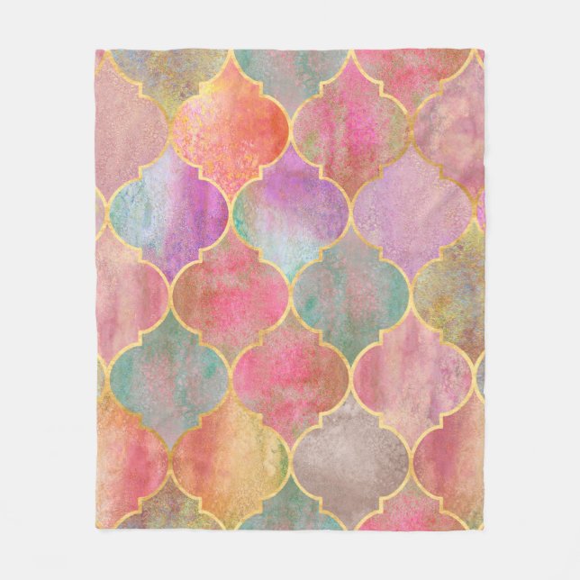 Cobertor De Velo Padrão decorativo de marroquina vítrea sem descont (Frente)