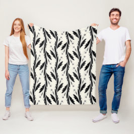 Cobertor De Velo Padrão Decorativo de Vinhas Negras