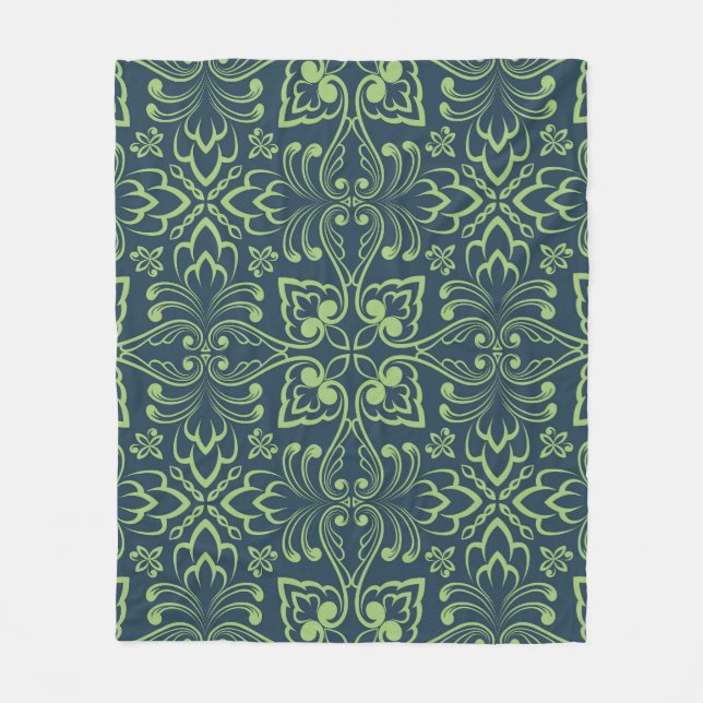 Cobertor De Velo Padrão descontínuo do Damasco floral charmoso (Frente)