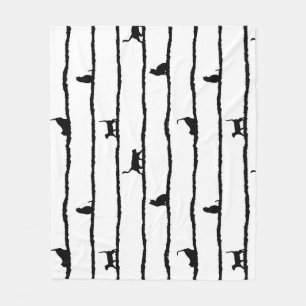 Cobertor De Velo Padrão Desenhado de Abstrato de Faixa Silhueta de