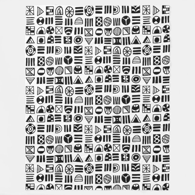 Cobertor De Velo Padrão do Abstrato Shapes 060617 (Frente)