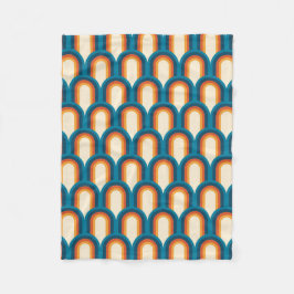 Cobertor De Velo Padrão do arco-íris do arco retrô colorido