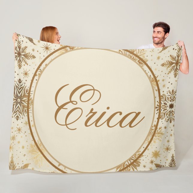Cobertor De Velo Padrão do Floco de Neve do ouro (In Situ)