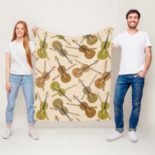 Cobertor De Velo Padrão do Instrumento Musical Cello