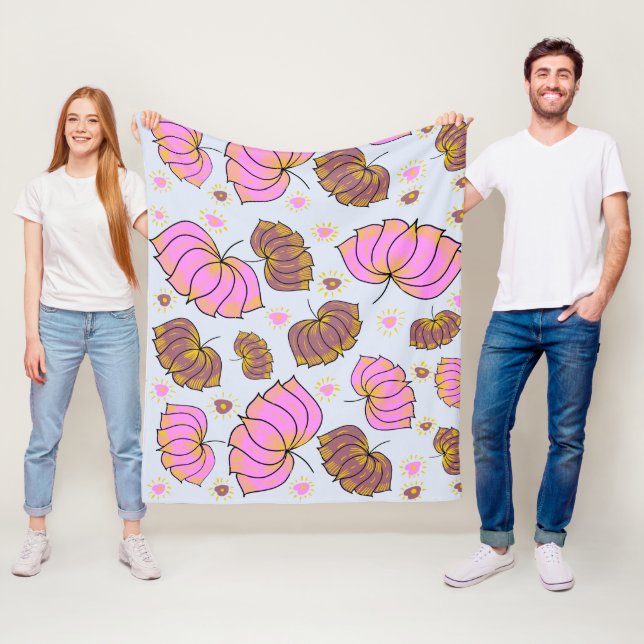 Cobertor De Velo Padrão do ventilador do Abstrato-lotus colorida re (In Situ)