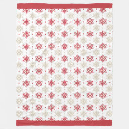 Cobertor De Velo Padrão Dourado de Neve Vermelho