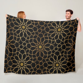 Cobertor De Velo Padrão Dourado mediterrânico moderno marroquino