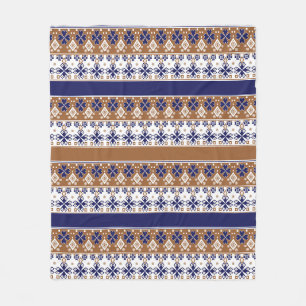 Cobertor De Velo Padrão escandinavo liso e escandinavo azul