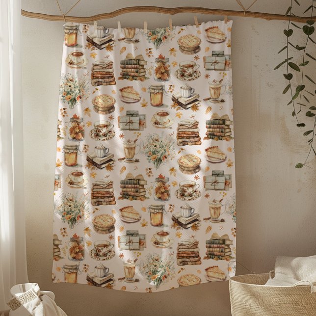 Cobertor De Velo Padrão Estético Essencial Favorito do outono (In situ)