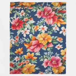 Cobertor De Velo Padrão Floral Amarelo de Verão