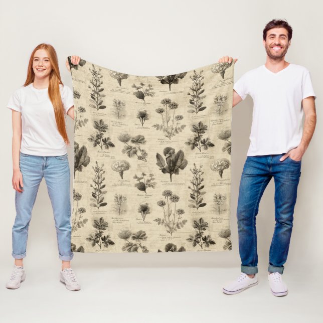 Cobertor De Velo Padrão Floral Botânico Vintage (11) (In Situ)