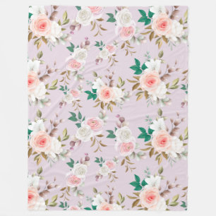 Cobertor De Velo Padrão Floral Clássico