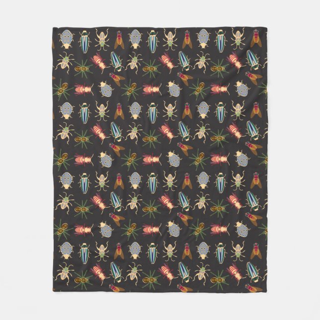 Cobertor De Velo Padrão Floral Colorido (Frente)