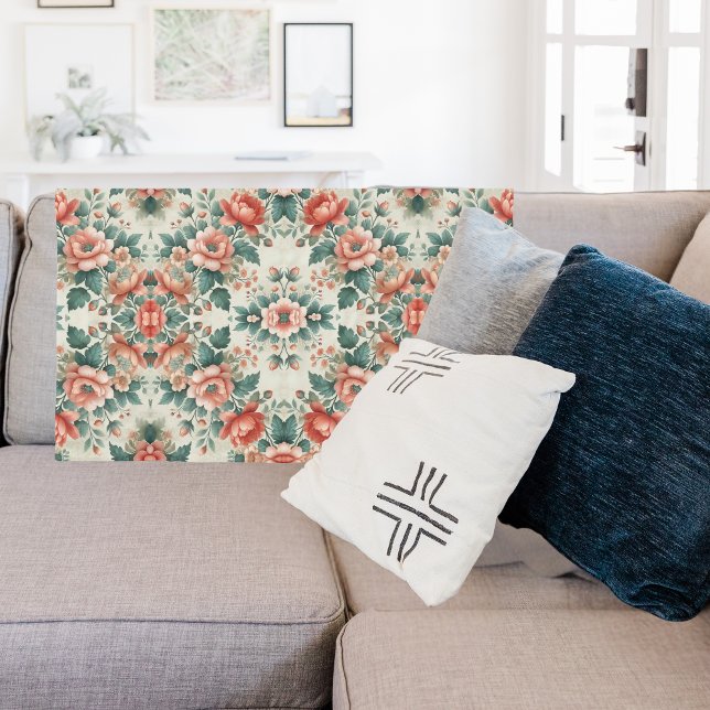 Cobertor De Velo Padrão Floral de Algodão do País (Criador carregado)