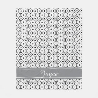 Cobertor De Velo Padrão Floral de Diamante com Cor e Nome Personali