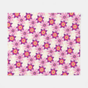 Cobertor De Velo Padrão floral decorativo rosa roxo Astra moderno