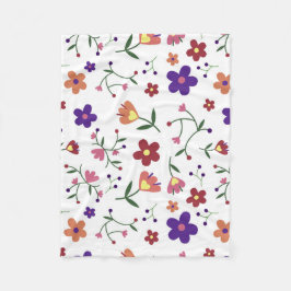 Cobertor De Velo Padrão Floral Desenhado À Mão