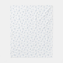 Cobertor De Velo Padrão Floral Ditsy Casa de Praia Azul Branco